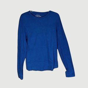 Sonoma Small Thermal Crew Long Sleeve Blue Shirt